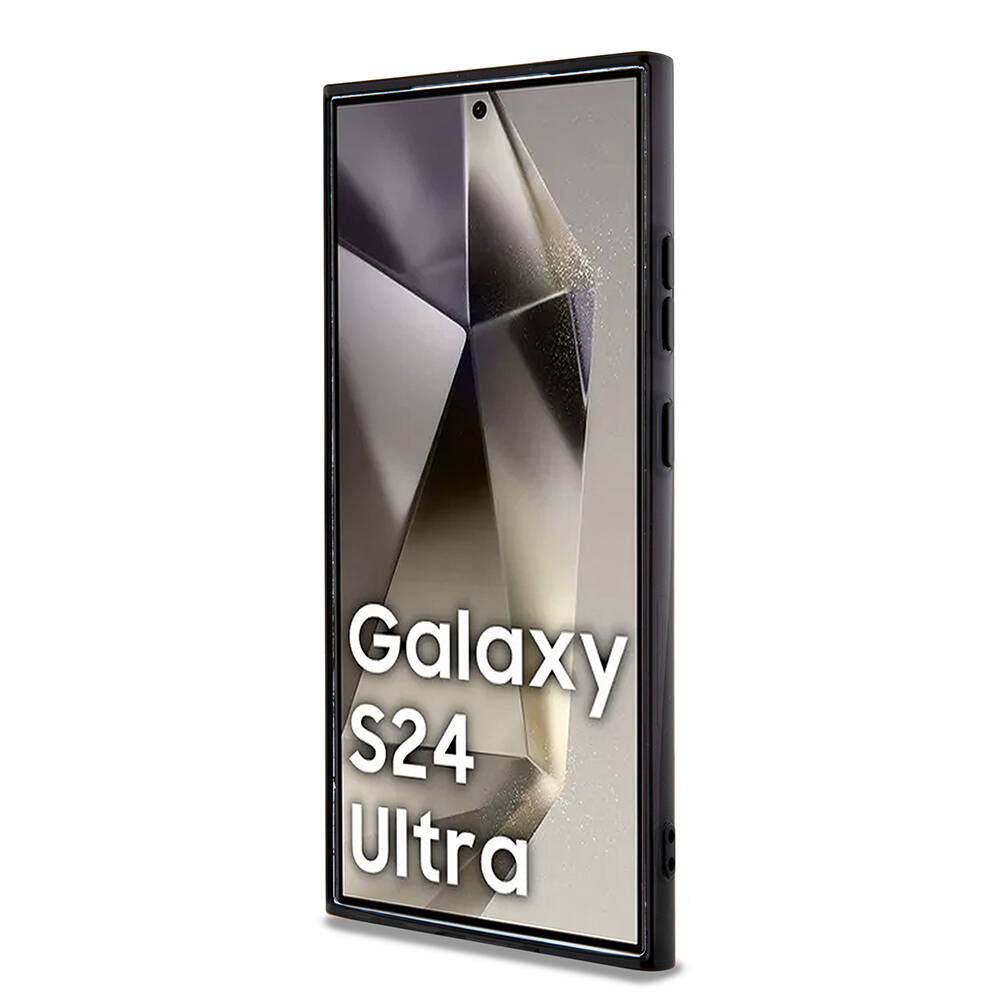 Galaxy S24 Ultra Kılıf AMG Orjinal Lisanslı M-safe Şarj Özellikli Eşkenar Dörtgen Desenli Transparan Kapak Renksiz