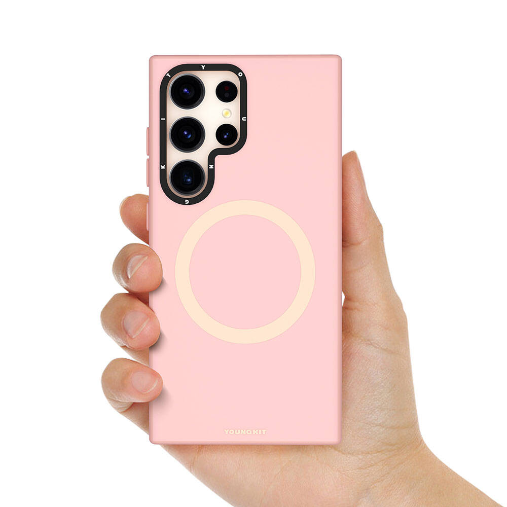 Galaxy S24 Ultra Kılıf M-safe Şarj Özellikli Çizilmeye Ve Aşınmaya Dayanıklı Youngkit Velvet Serisi Kapak Siyah