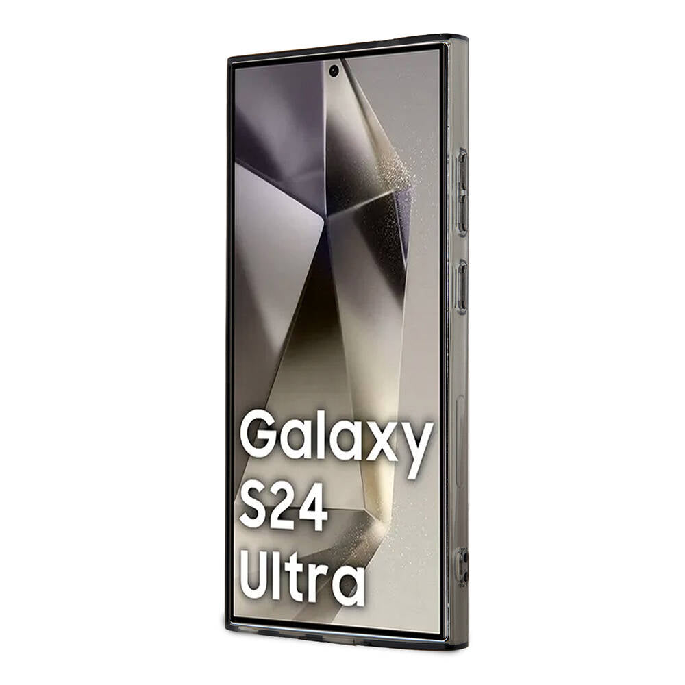 Galaxy S24 Ultra Kılıf Mercedes Benz Orjinal Lisanslı M-safe Şarj Özellikli IML Yıldız Logolu Red Ring Kapak Siyah