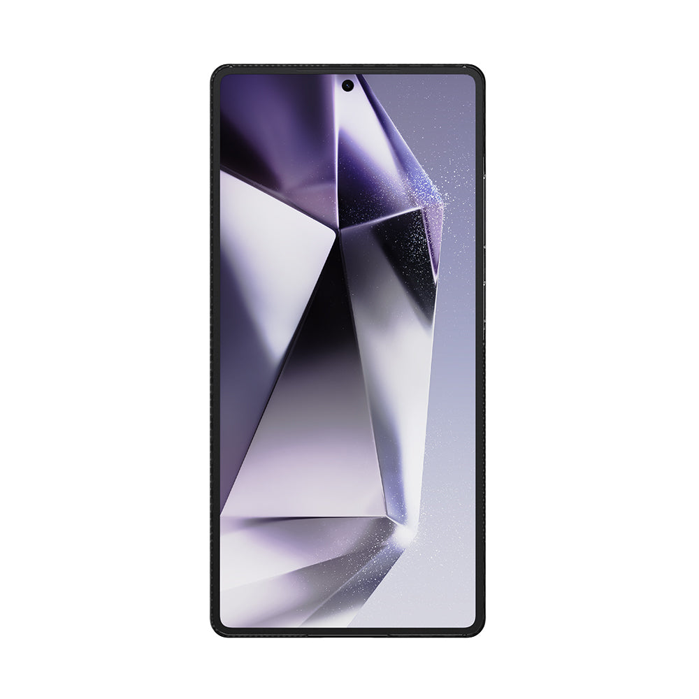 Galaxy S25 Ultra Kılıf M-safe Şarj Özellikli 600D Metal Kamera Çerçeveli Raptic Aramid Fiber Croxx Mondrian Serisi Kapak Siyah