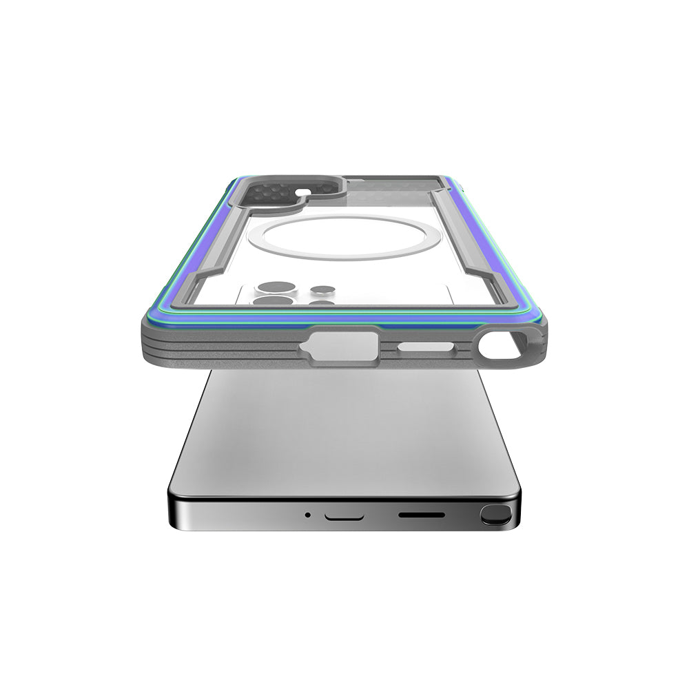 Galaxy S25 Ultra Kılıf M-safe Şarj Özellikli Airbagli Raptic Shield Serisi Şeffaf Arka Yüzey Kapak Kırmızı