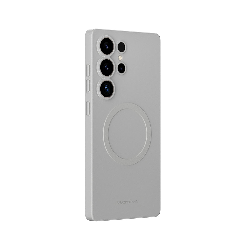 Galaxy S25 Ultra Kılıf M-safe Şarj Özellikli Amazingthing Minimal Air Serisi Kapak Titanyum-Gri