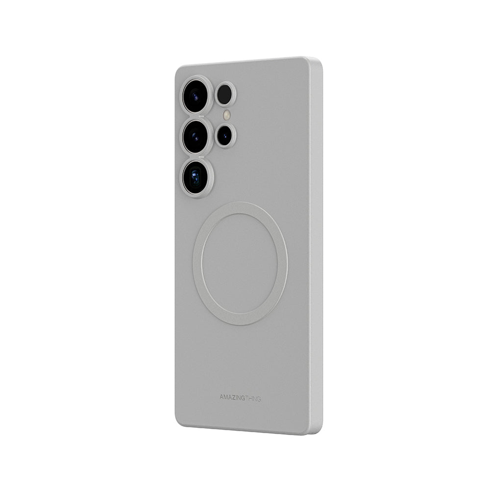 Galaxy S25 Ultra Kılıf M-safe Şarj Özellikli Amazingthing Minimal Air Serisi Kapak Titanyum-Gri