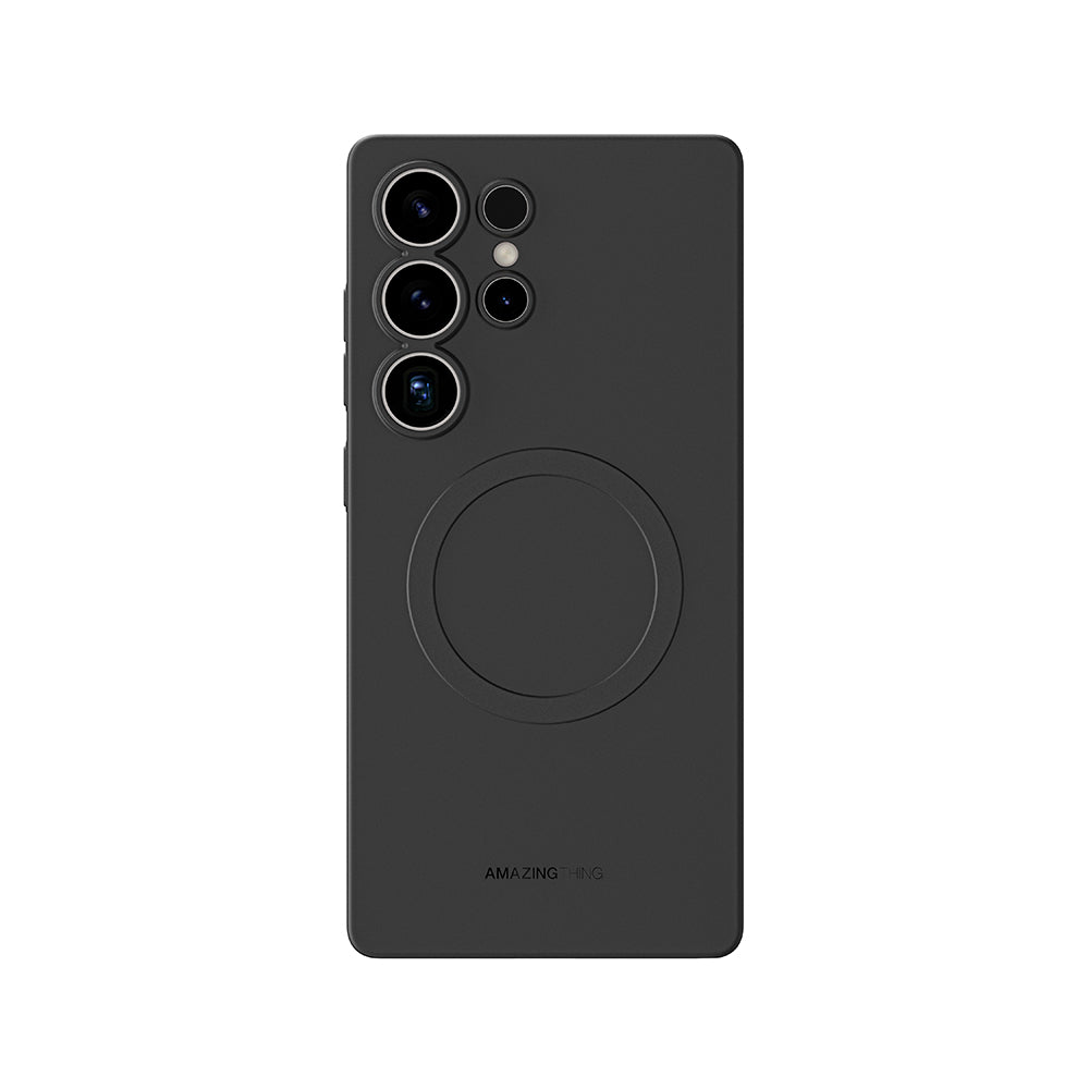 Galaxy S25 Ultra Kılıf M-safe Şarj Özellikli Amazingthing Minimal Air Serisi Kapak Titanyum-Gri