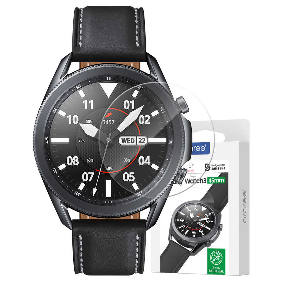 Galaxy Watch 3 45mm Araree Subcore Temperli Ekran Koruyucu Renksiz