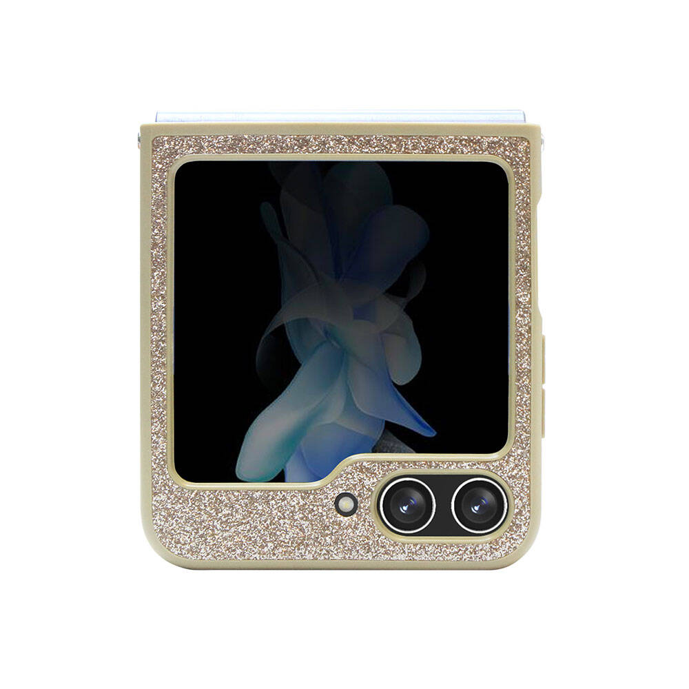 Galaxy Z Flip 5 Kılıf Guess Orjinal Lisanslı Yazı Logolu Glitter Script Kapak Siyah