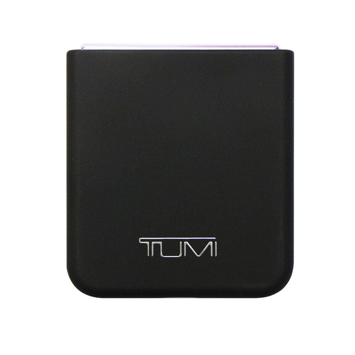 Galaxy Z Flip 5 Kılıf TUMI Liquid Silikon Metal Logo Dizayn Orjinal Lisanslı Kapak Siyah