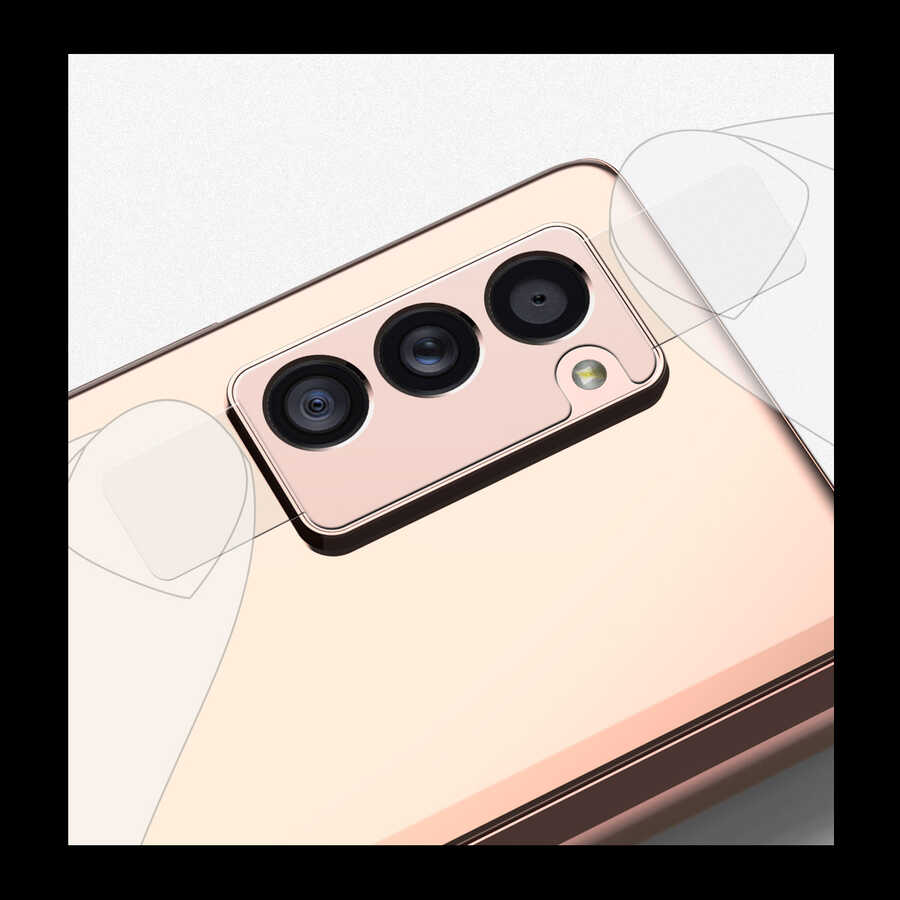 Galaxy Z Fold 2 Araree C-Subcore Temperli Kamera Koruyucu Renksiz