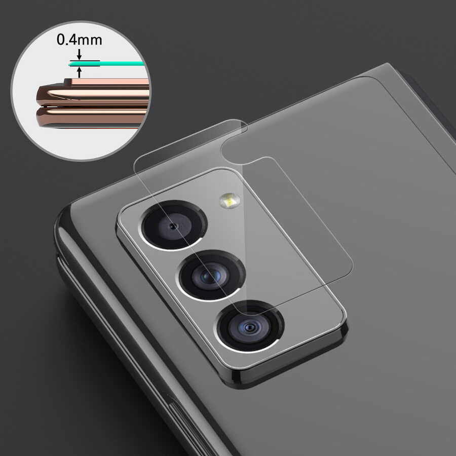 Galaxy Z Fold 2 Araree C-Subcore Temperli Kamera Koruyucu Renksiz