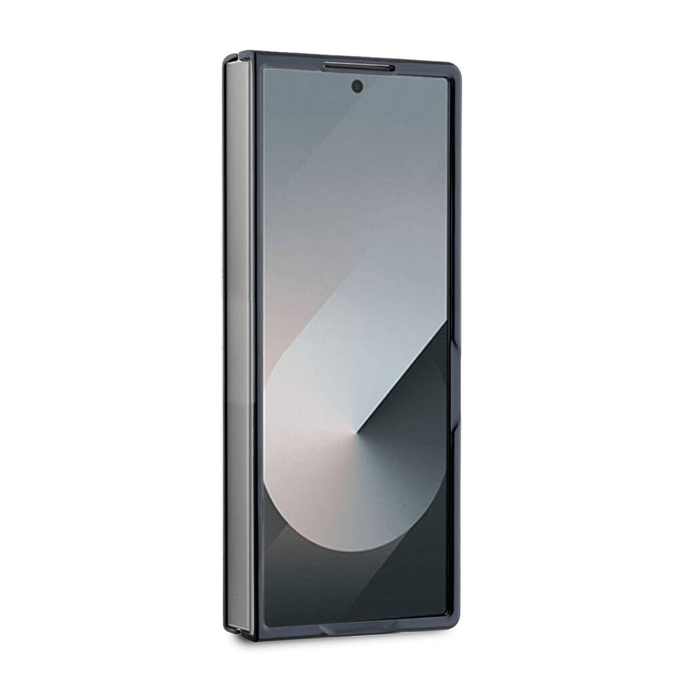 Galaxy Z Fold 6 Kılıf Lacoste Orjinal Lisanslı M-safe Şarj Özellikli Pike Desenli Arka Yüzey İkonik Timsah Dokuma Logolu Kapak Lacivert