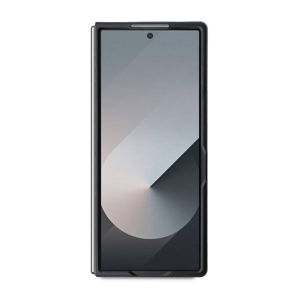 Galaxy Z Fold 6 Kılıf Lacoste Orjinal Lisanslı M-safe Şarj Özellikli Pike Desenli Arka Yüzey İkonik Timsah Dokuma Logolu Kapak Lacivert