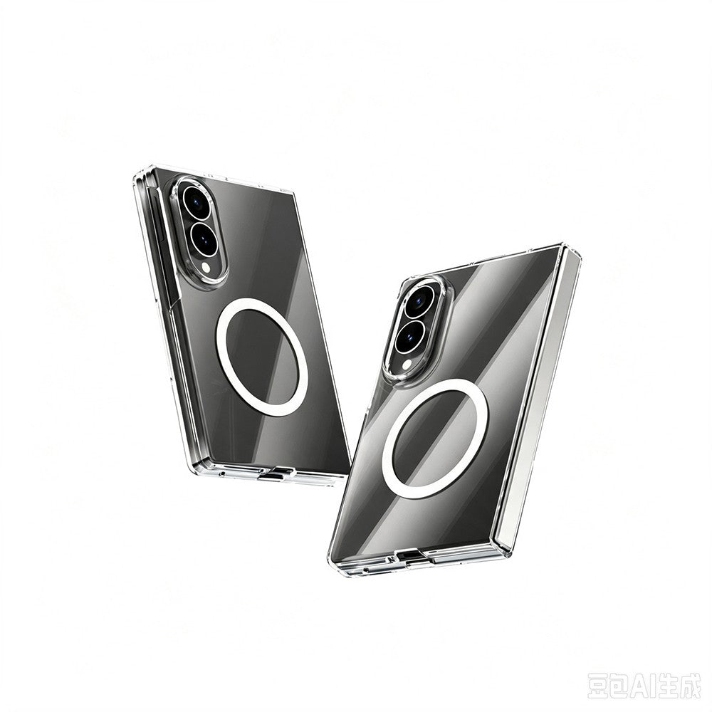 Galaxy Z Fold 8 Kamera Korumalı M-Safe Şarj Özellikli Şeffaf Zore London Sert PC Kapak