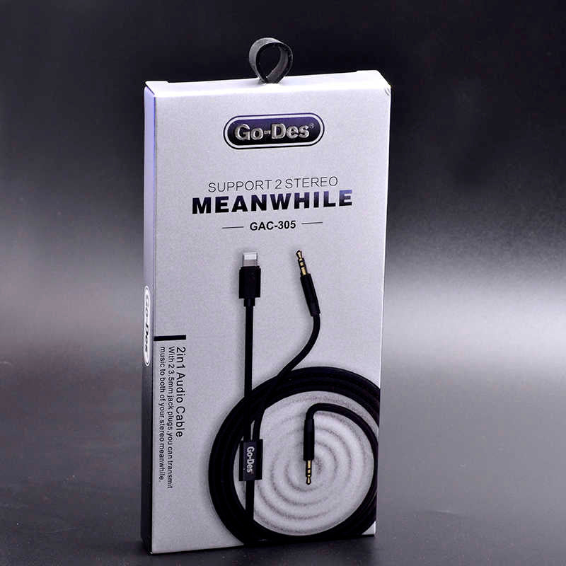 Go Des GAC-305 2 in 1 Audio Kablo Siyah