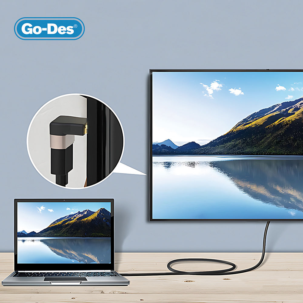 Go Des GD-CT082 HDTV HDMI Adaptör 8K HD 2.1 Versiyon Görüntü Aktarım Cihazı Siyah