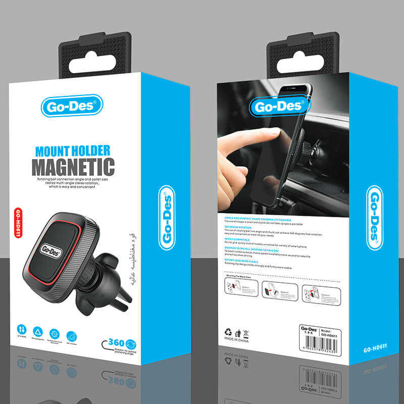 Go Des GD-HD611 Magnetic Araç Telefon Tutucu Siyah