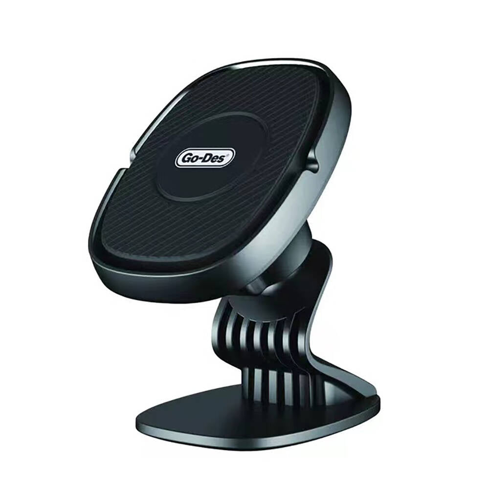 Go Des GD-HD666S Güçlü Magnetik 360° Dönebilen 2in1 Havalandırma ve Düz Zemin Araç Telefon Tutucu Siyah