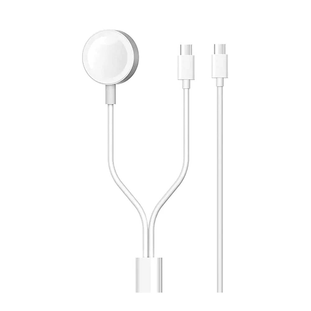 Go Des GD-UC603 2in1 Magnetik Wireless Type-C PD Hızlı Şarj Kablosu 65W 1.2M Beyaz