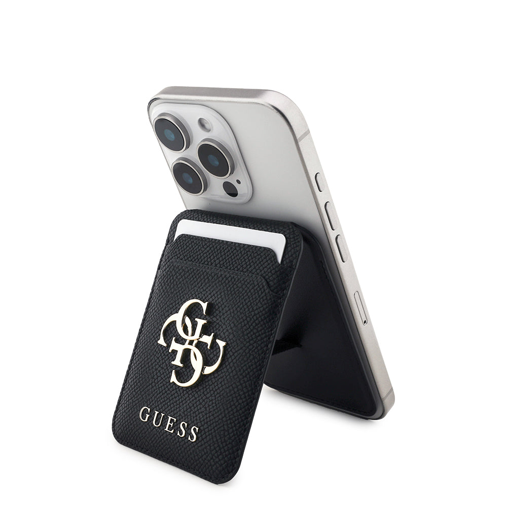 Guess Orjinal Lisanslı Metal Büyük 4G ve Yazı Logolu Standlı Magnetik Kartlık