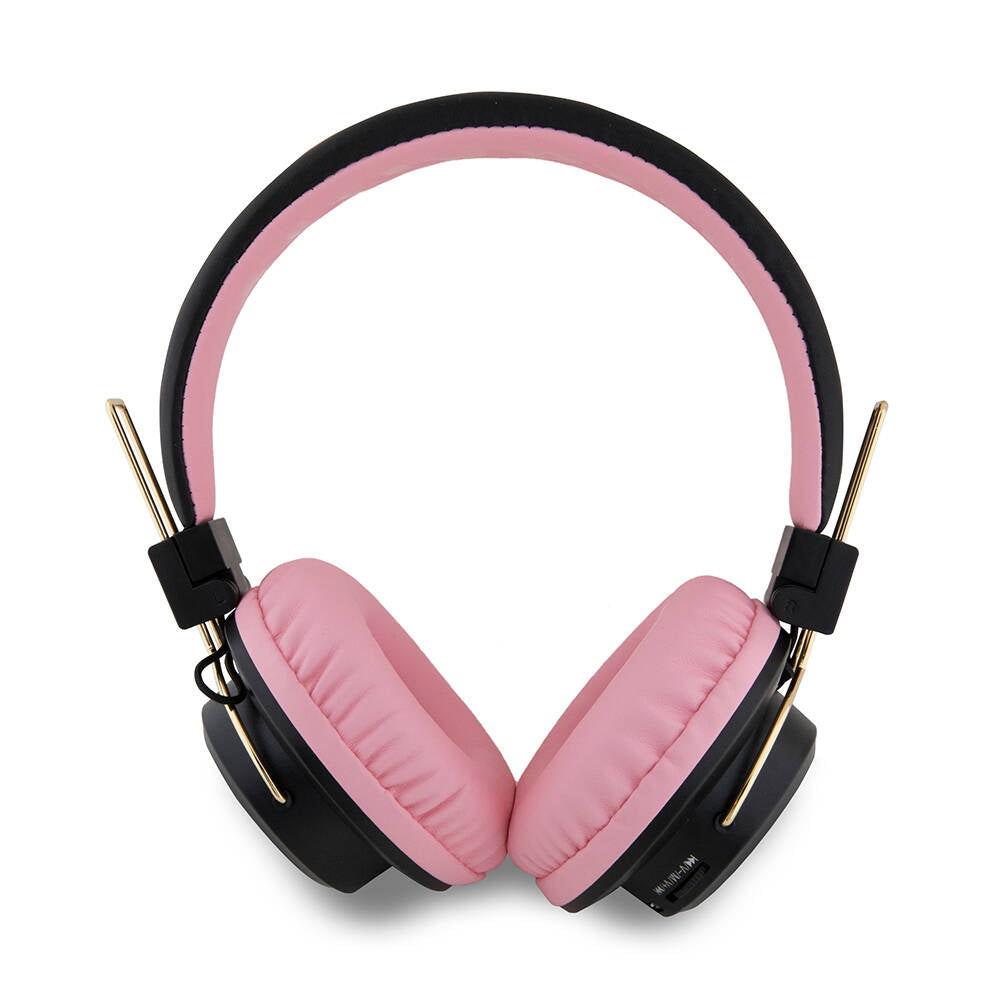 Hello Kitty Orjinal Lisanslı Ayarlanabilir Metal Kitty Logolu Yuvarlak Bluetooth 5.3 Kulaklık Siyah
