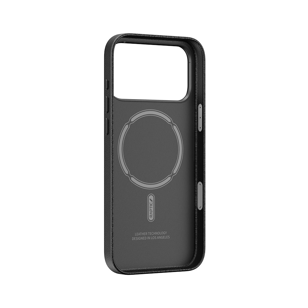 iPhone 17 Pro Kılıf M-Safe Şarj Özellikli Polimerik Deri Raptic Urban Nano Kapak Beyaz