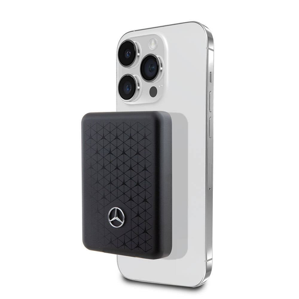 Mercedes Benz Led Işıklı Göstergeli M-safe Magnetik Orjinal Lisanslı Powerbank 3000 Mah Siyah