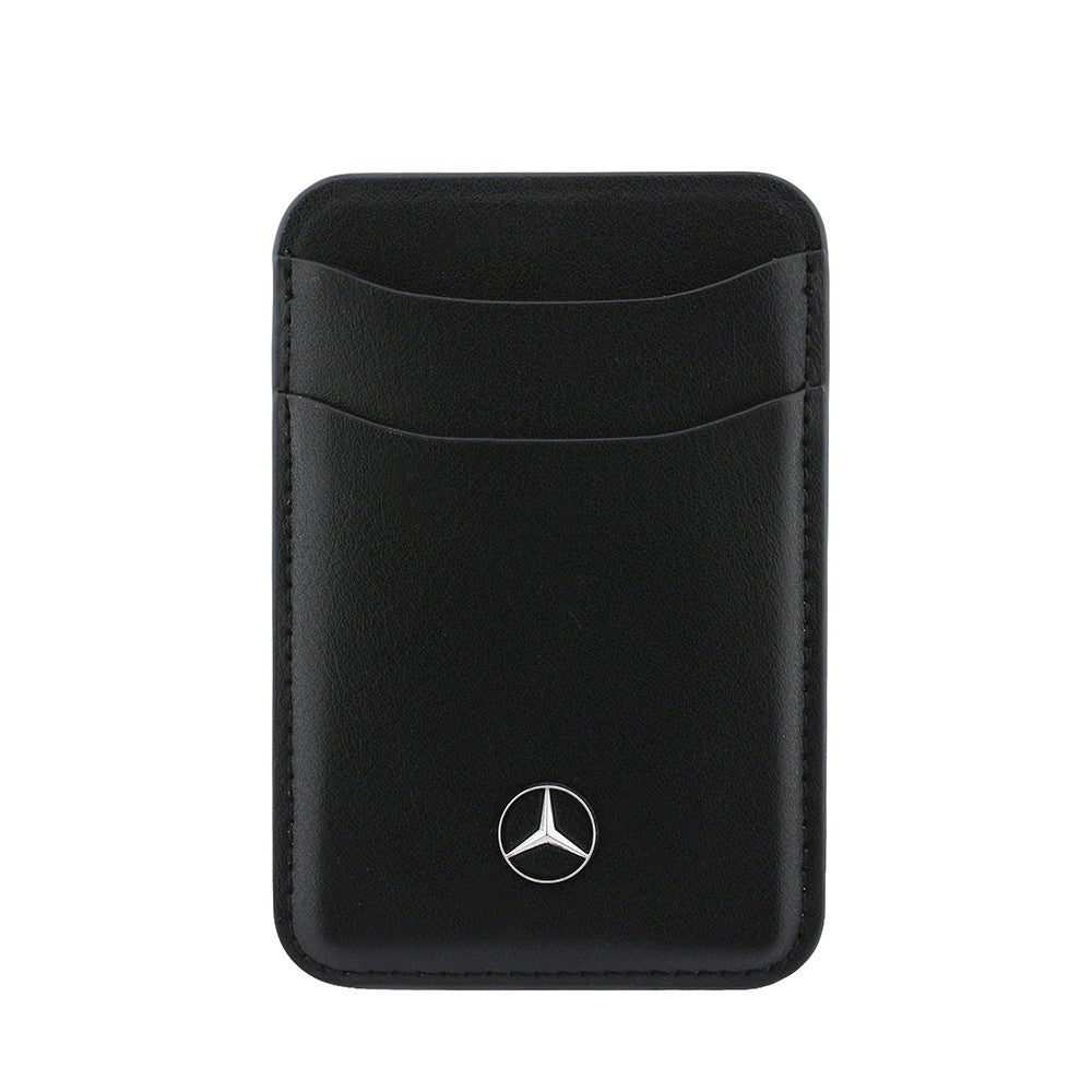 Mercedes Benz Orjinal Lisanslı Yeni Nesil 2 Hazneli Metal Logolu Deri Magnetik Kartlık