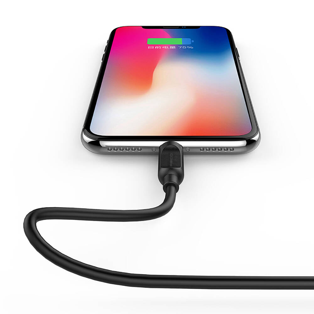 Recci RCL-P100 City of Sky Serisi Lightning to USB-A Data ve Şarj Kablosu 1M Beyaz