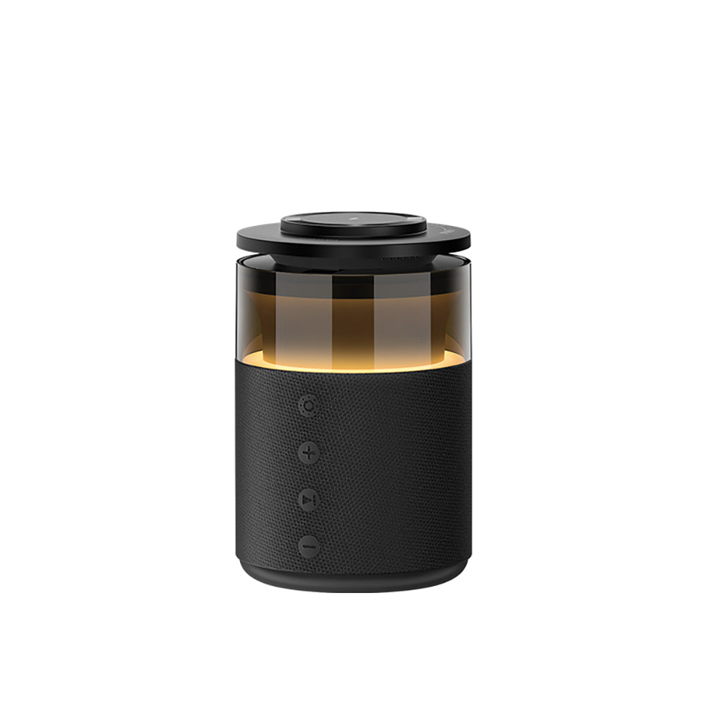 Recci RCW-51 Kablosuz Şarj Standı Ambiyans Işıklı Bluetooth Speaker Hoparlör Özellikli Siyah