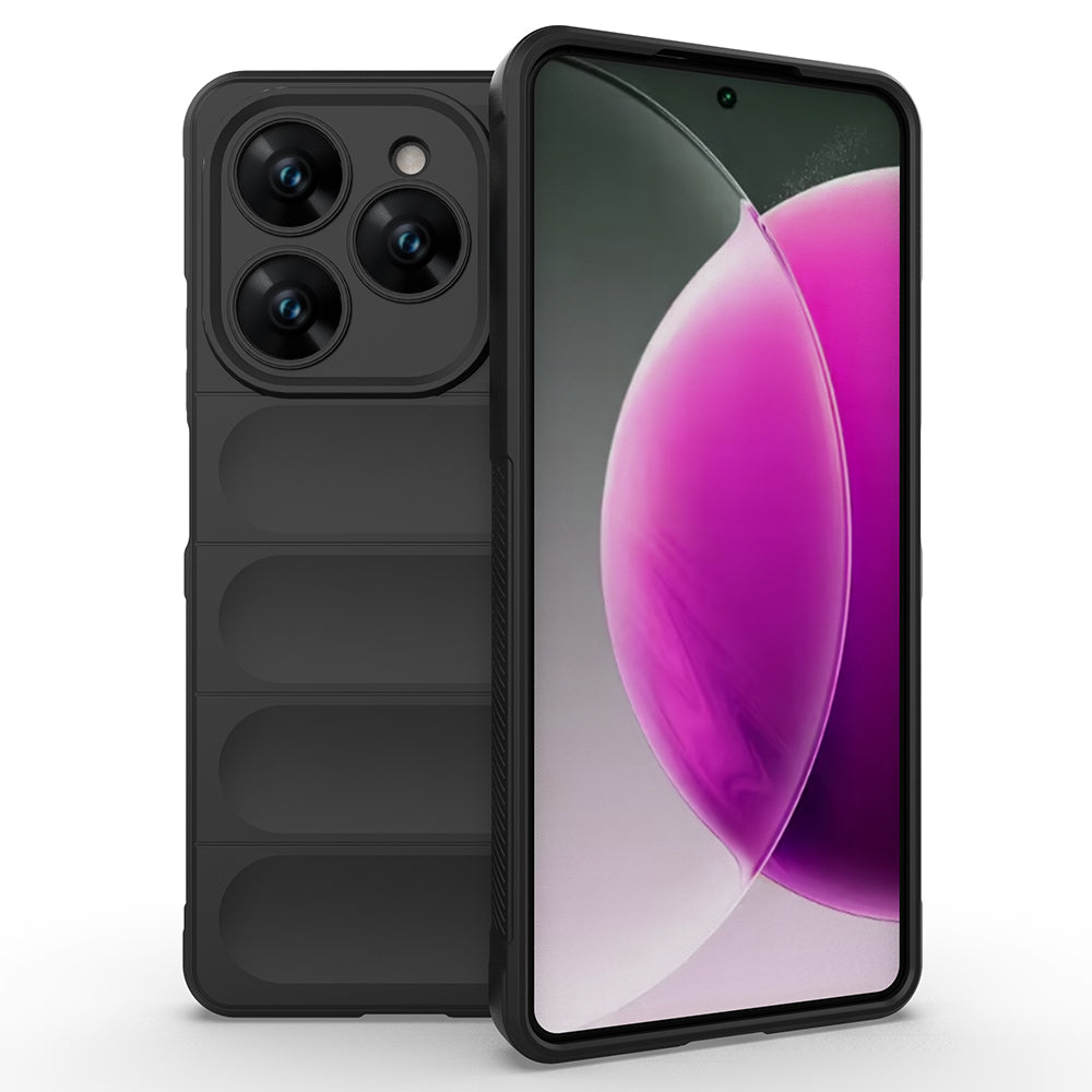 Tecno Spark 20 Pro 4G Kılıf Esnek TPU Oyuklu Arka Yüzey Tasarımlı Zore Etnik Silikon Kapak