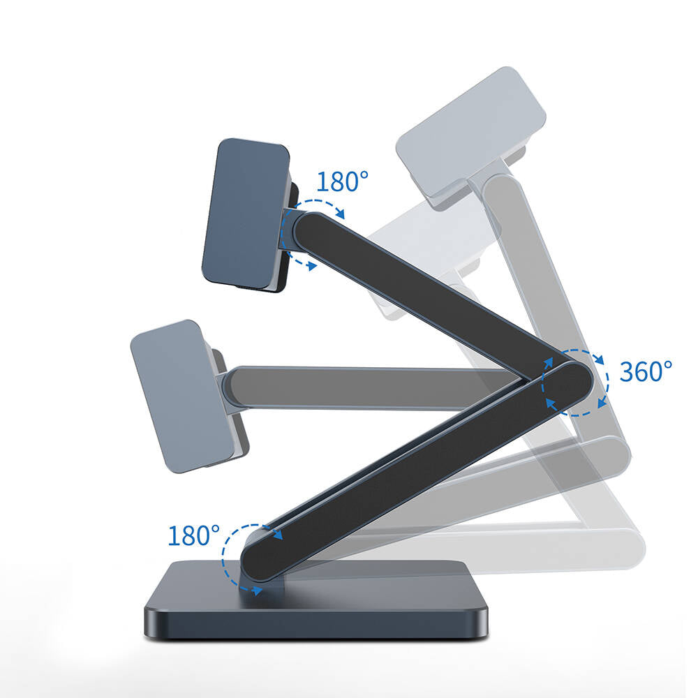 Wiwu AH801 8in1 HDMI (4K@60Hz) Girişli Type-C Hub Bağlantı İstasyonlu Ayarlanabilir Tablet Standı Gri