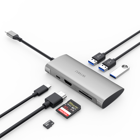 Wiwu Alpha 731HP Type-C Hub Gümüş