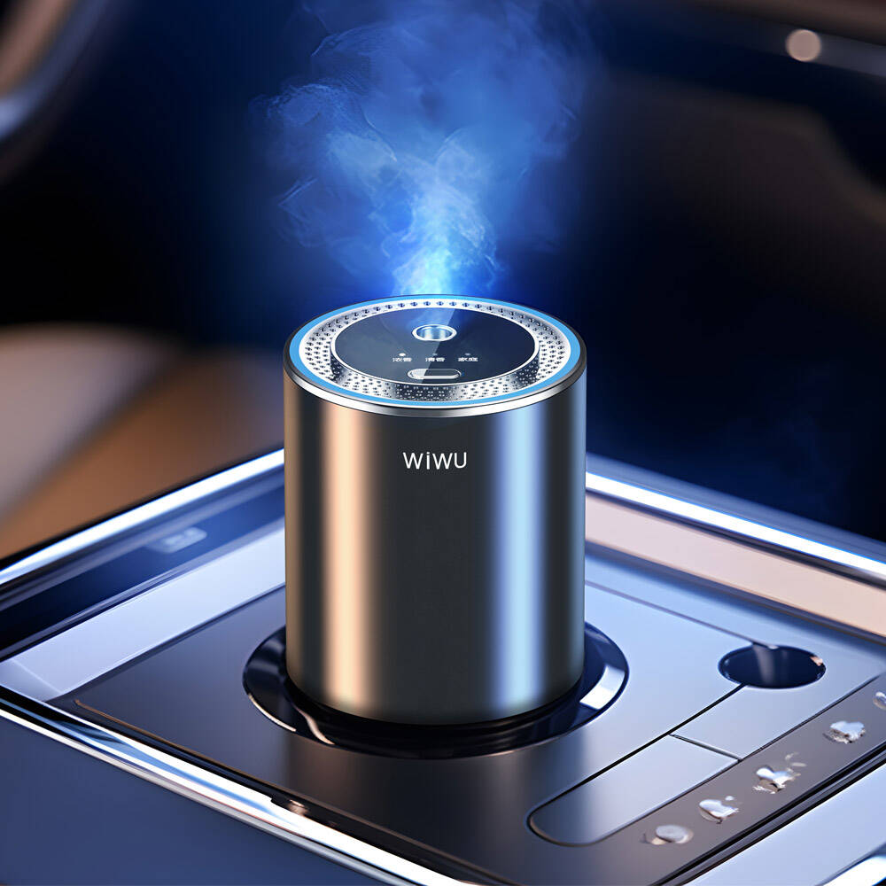 Wiwu AR-001 Hava Nemlendirici ve Temizleyici Akıllı Araç Koku Makinesi Siyah