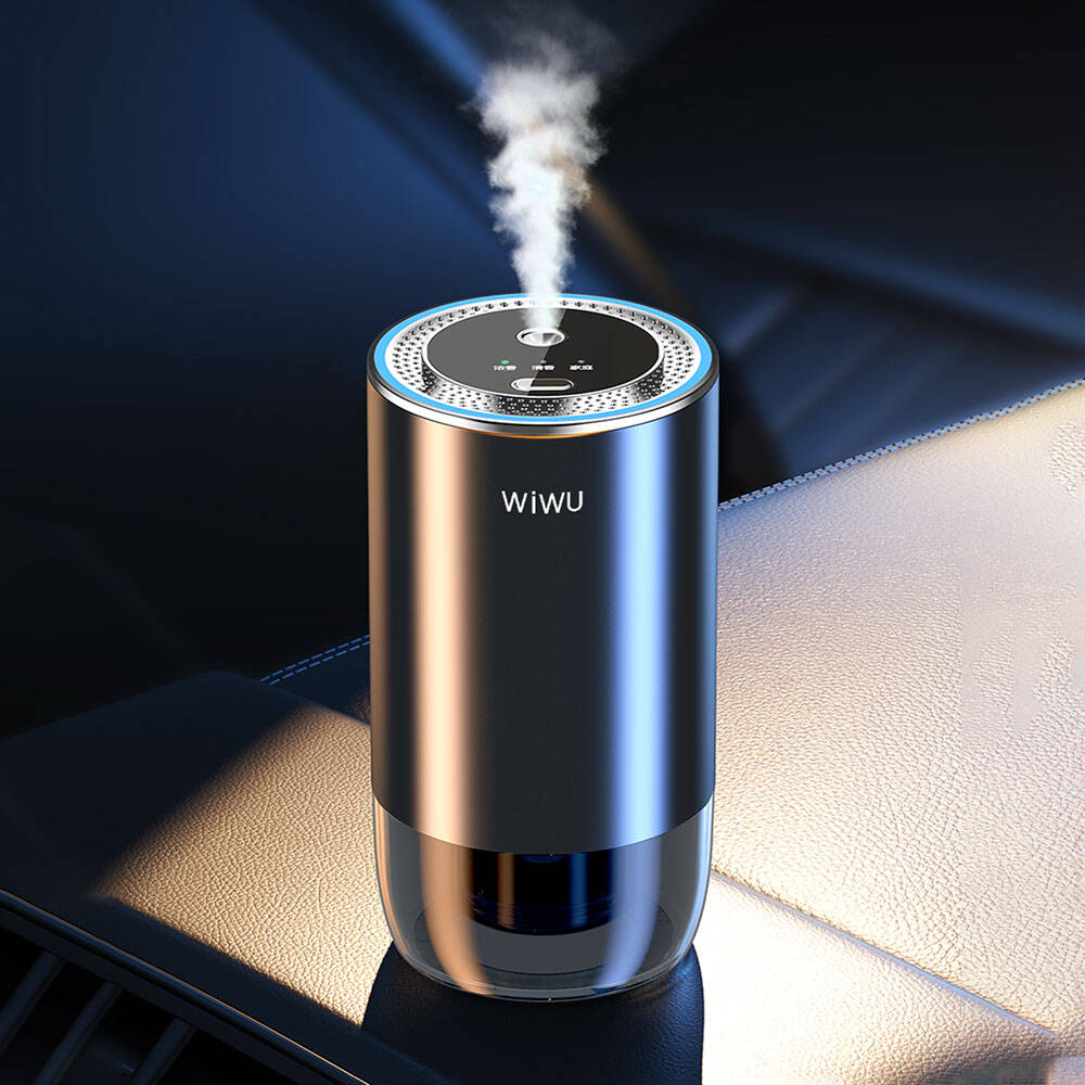 Wiwu AR-001 Hava Nemlendirici ve Temizleyici Akıllı Araç Koku Makinesi Siyah