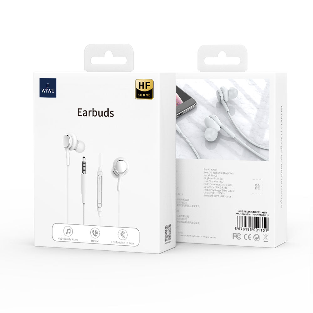 Wiwu EB310 Hi-Fi Ses Kaliteli 3.5mm Kulakiçi Kulaklık Beyaz
