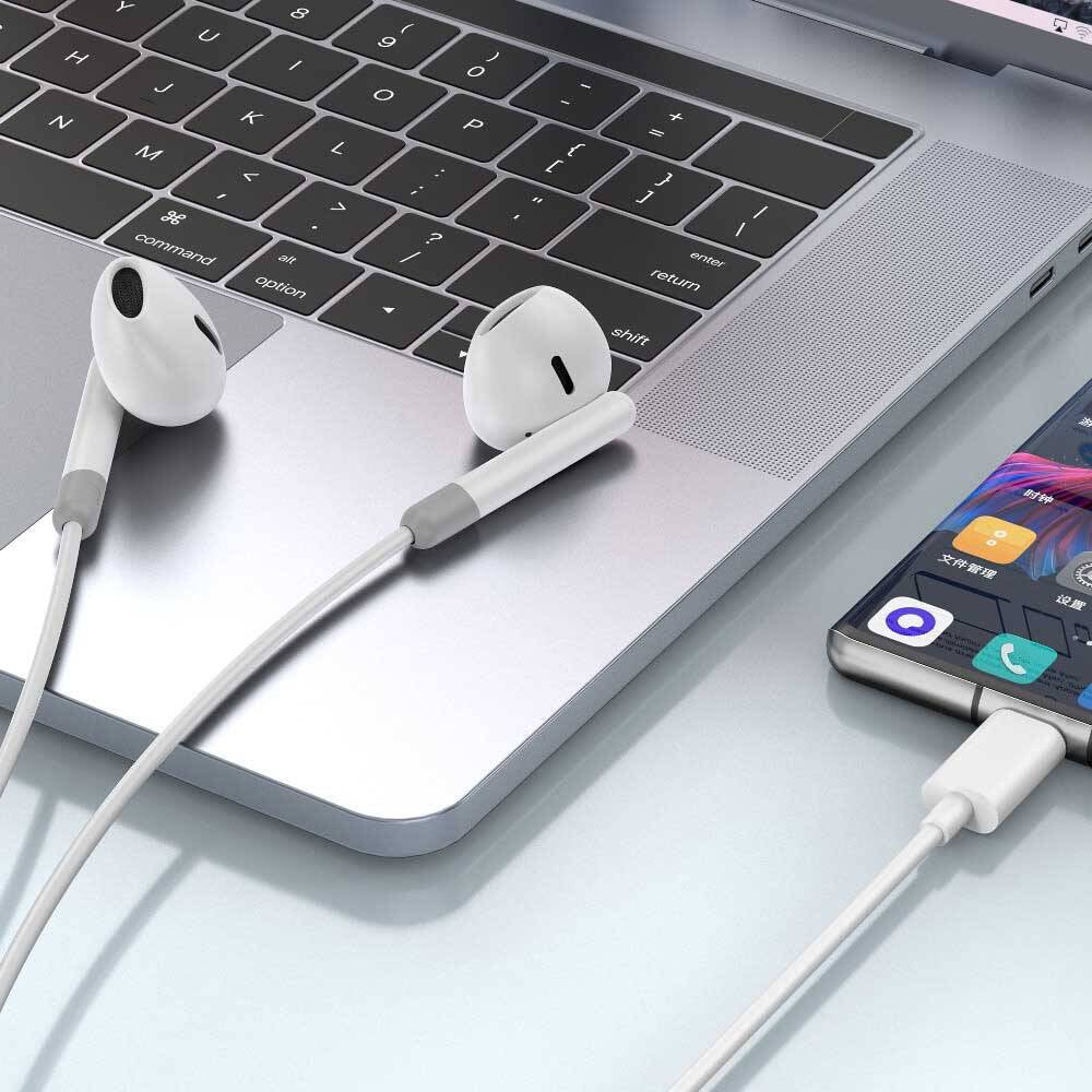 Wiwu EB314 Hi-Fi Ses Kaliteli Type-C Kulakiçi Kulaklık Beyaz