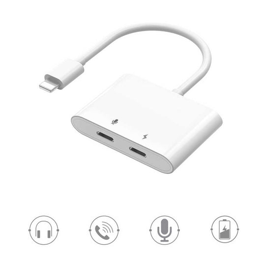 Wiwu LT01 Plus Lightning Ses Adaptörü Beyaz