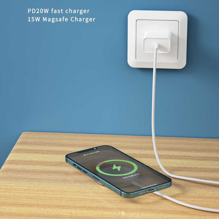 Wiwu M-safe Wireless Şarj Beyaz