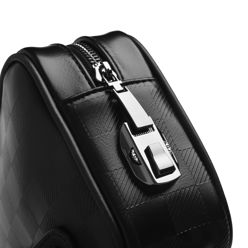 Wiwu Phantom Serisi Numerik Kilitli Yandan Fermuarlı Taşınabilir Mobil Aksesuar Çantası Siyah