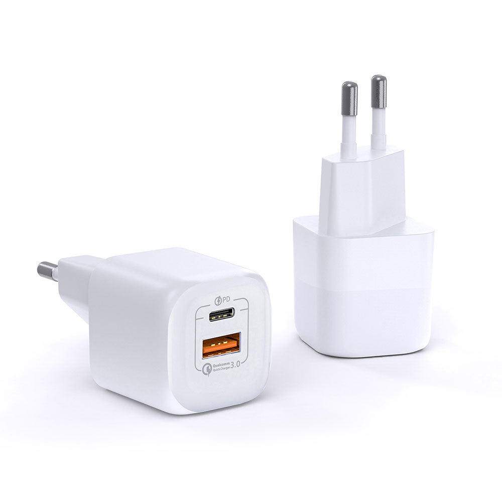 Wiwu RY-U33 GaN Tech PD Hızlı Şarj Özellikli QC 3.0 Seyahat Şarj Başlığı 33W Beyaz