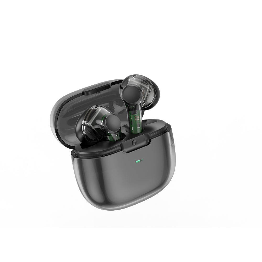 Wiwu T12 Şeffaf Tasarımlı Kulak İçi Bluetooth Kulaklık Pembe