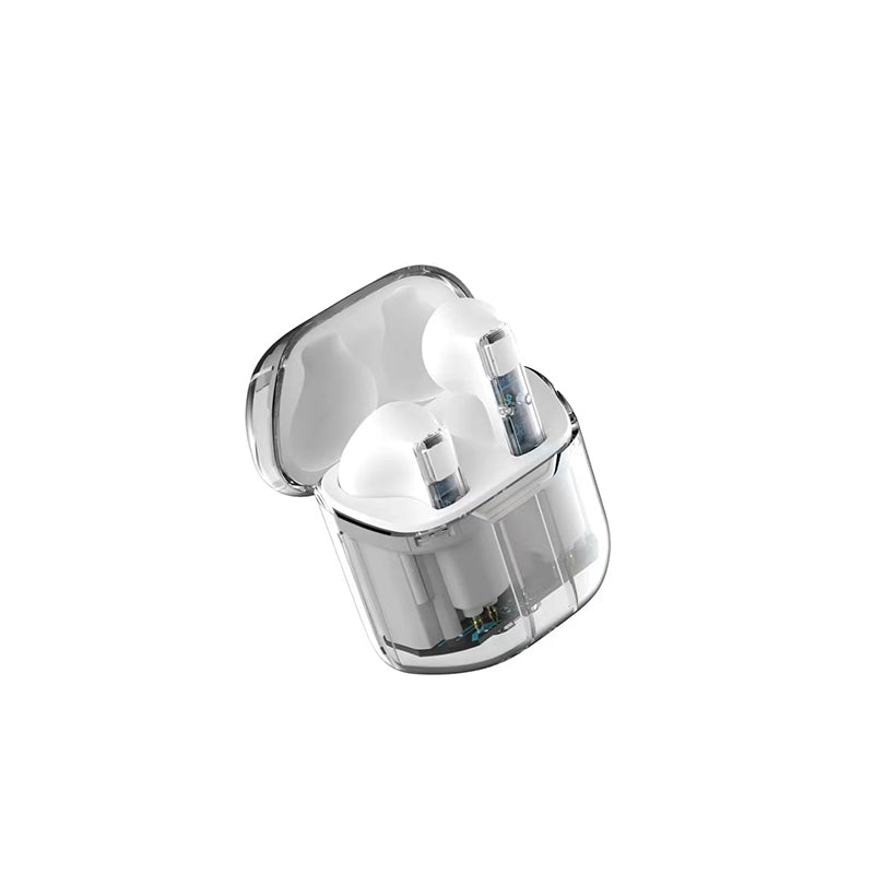 Wiwu TWS11 Şeffaf Tasarımlı Ghost Kulak İçi Bluetooth Kulaklık Beyaz