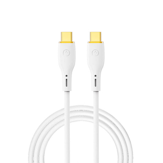 Wiwu Wi-C018 Vigor Serisi Type-C to Type-C PD Data Kablo 100W 1.2 Metre Beyaz