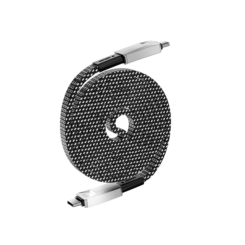 Wiwu Wi-C078 Cyberlink Serisi Type-C to Type-C PD Hızlı Şarj Özellikli Data ve Şarj Kablosu 100W 1M Gümüş