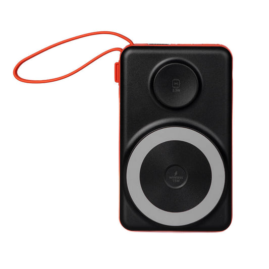 Wiwu Wi-P007 LED Ekranlı Akıllı Saat Kablosuz Şarj Özellikli Taşınabilir Powerbank 10000mAh 22.5W Siyah