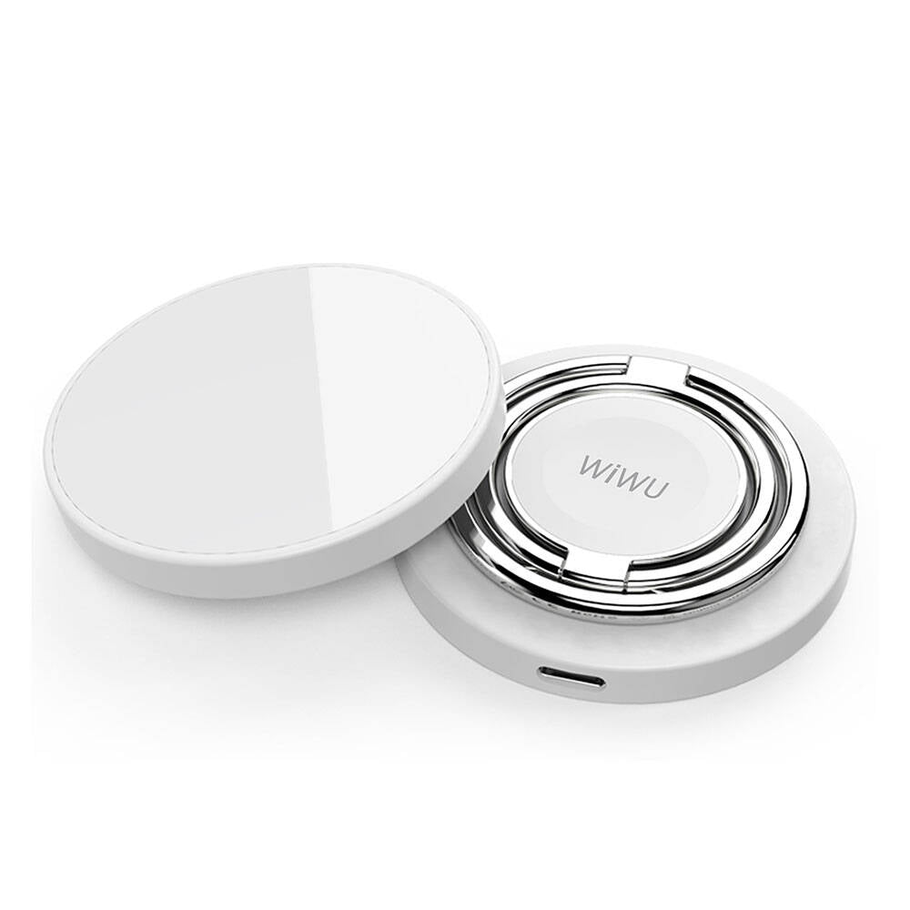 Wiwu Wi-W027 Standlı Hızlı ve M-safe Şarj Özellikli Kablosuz Şarj Aleti 15W Beyaz