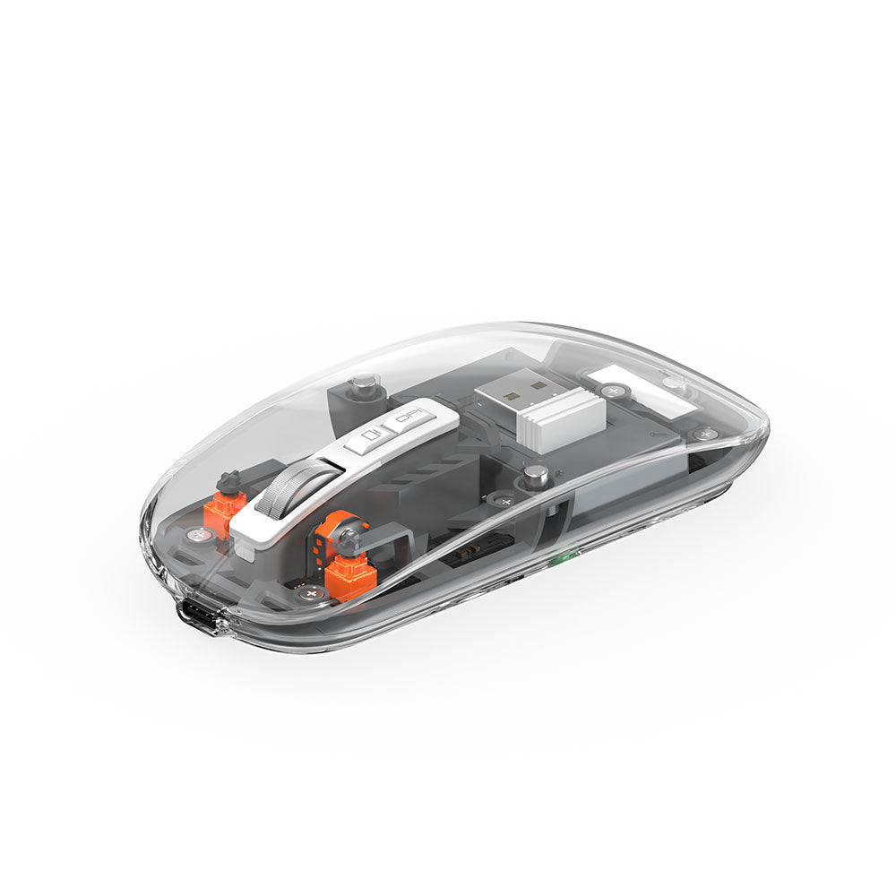 Wiwu WM105 Crystal RGB Led Işıklandırmalı Şeffaf Tasarım Mouse Mavi