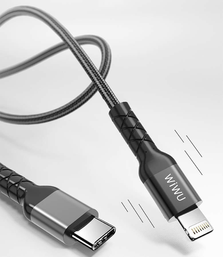 Wiwu WP101 MFI Type-c to Lightning Kablo Siyah