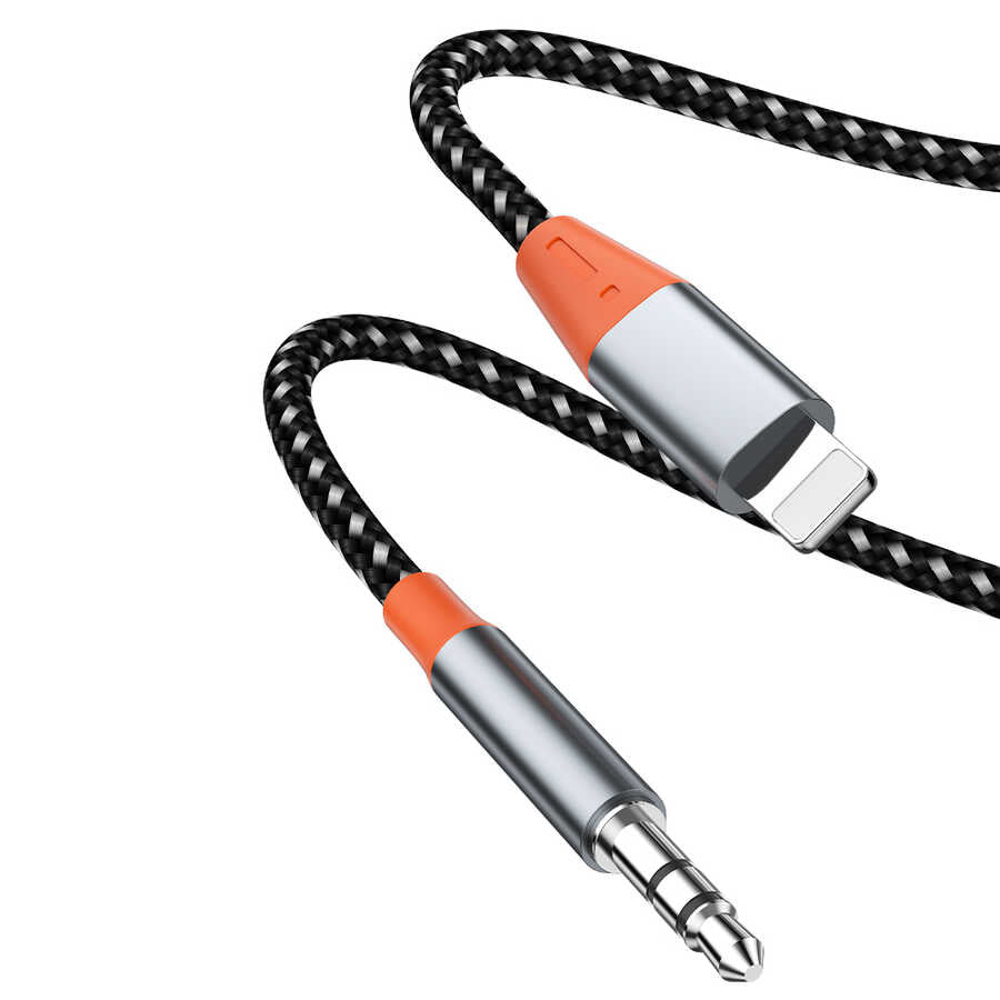 Wiwu YP06 Lightning To 3.5mm Aux Audio Ses Kablosu 1.2M Gri