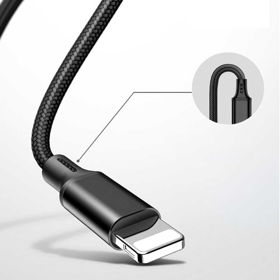 Wiwu YZ108 3 in 1 Usb Kablo Siyah
