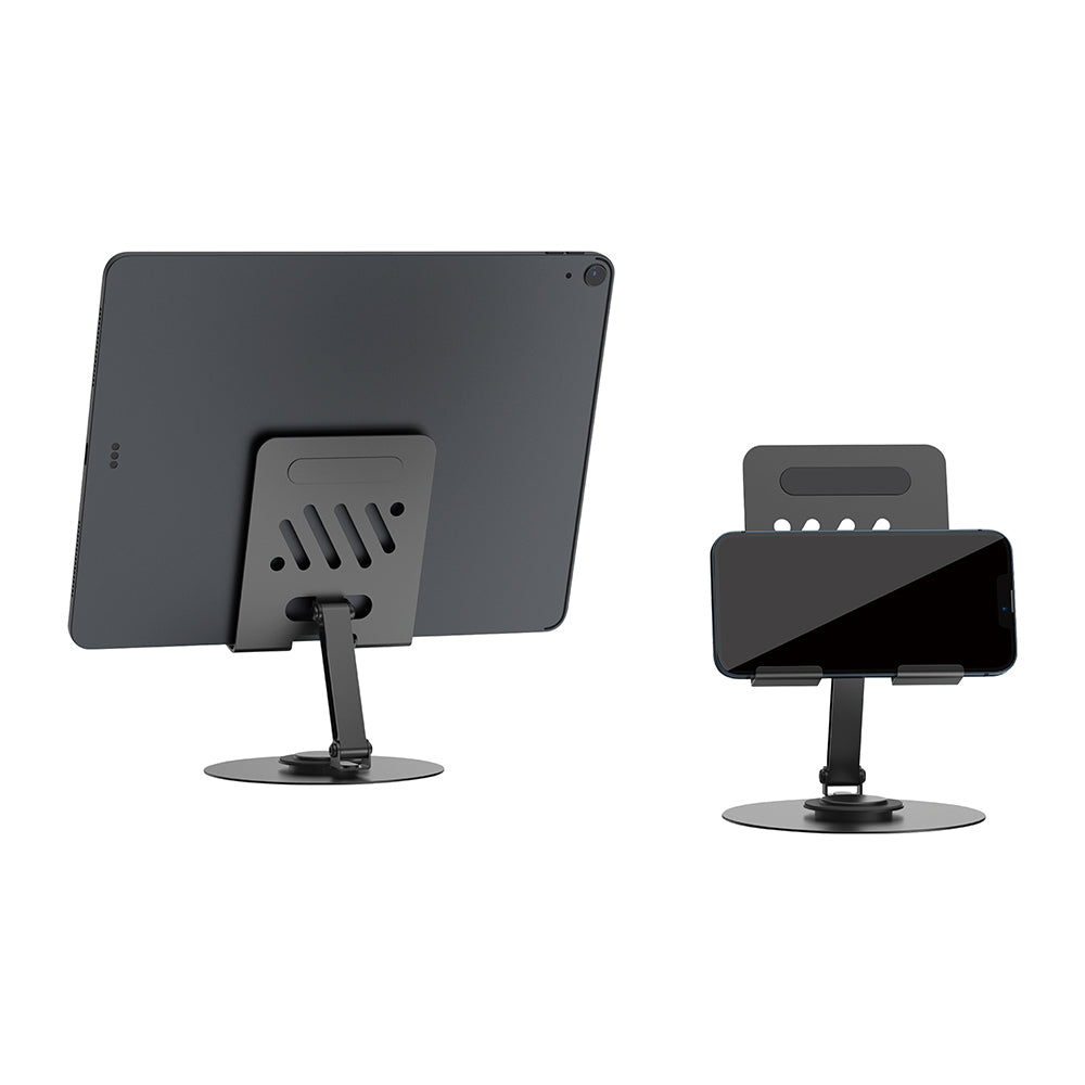 Wiwu ZM-013 Taşınabilir Katlanabilir 360° Dönebilen Metal Telefon ve Tablet Standı Gri